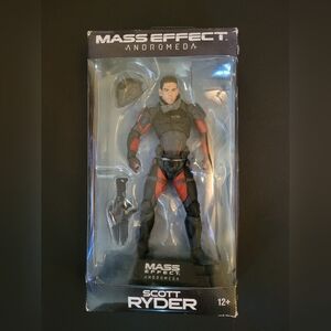 Mass Effect Andromeda Scott Ryder Action Figure - Black & Red
